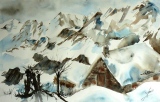 Vallée silencieuse 1( 50x36) 120 € - Neiges