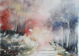 Brumes matinales  (28x39) 80 € - Arbres