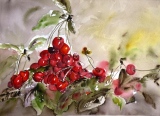 Rondeurs rouges  (27x37)      180 € - Natures mortes