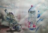 Plastiques (36x48)     170 € - Natures mortes
