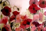 Symphonie en rouge (37x55)      450 € encadré - Bouquets de fleurs