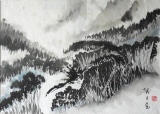 Brumes (44x60)         350 € - Aquarelles chinoises maroufflées